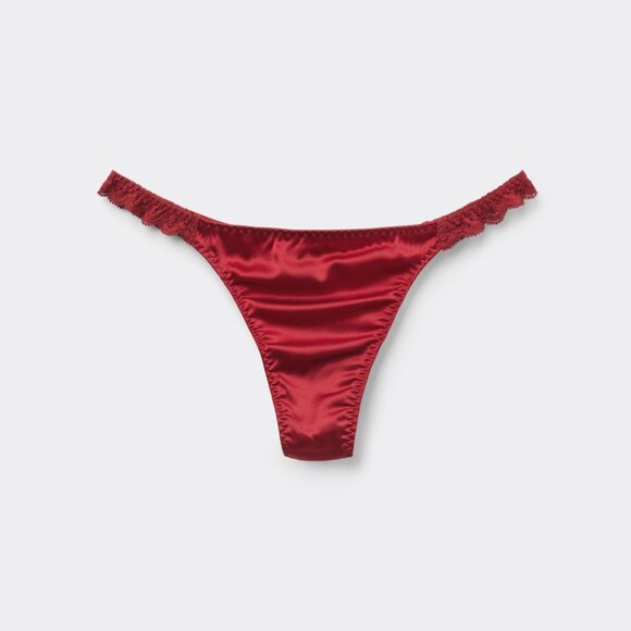 Intimissimi Silk and Lace String in Red - Picture 4 of 6
